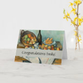 Cezanne Basket Apples Impressionismus Art Karte (Gelbe Blume)