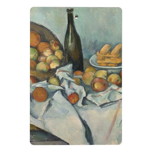 Cezanne Basket Apples Impressionismus Art Mini Klemmbrett (Rückseite)