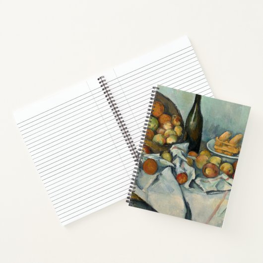 Cezanne Basket Apples Impressionismus Art Notizblock (Innenseite)