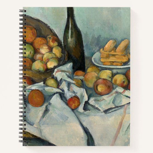 Cezanne Basket Apples Impressionismus Art Notizblock (Vorderseite)