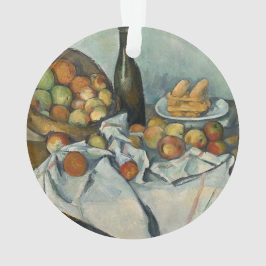 Cezanne Basket Apples Impressionismus Art Ornament (Rückseite)