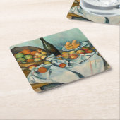 Cezanne Basket Apples Impressionismus Art Rechteckiger Pappuntersetzer (angewinkelt)