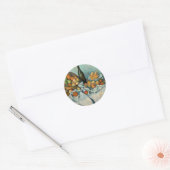 Cezanne Basket Apples Impressionismus Art Runder Aufkleber (Umschlag)