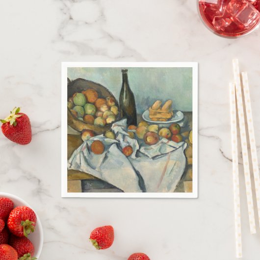 Cezanne Basket Apples Impressionismus Art Serviette (Beispiel)