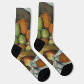 Cezanne Basket Apples Impressionismus Art Socken (Rechts)