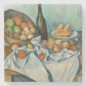 Cezanne Basket Apples Impressionismus Art Steinuntersetzer (Vorderseite)