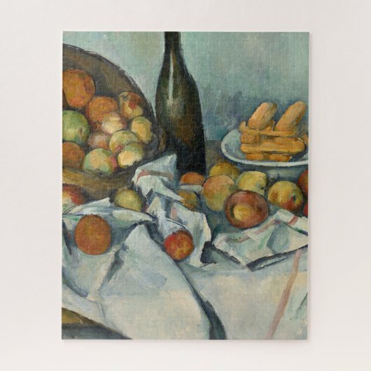 Cezanne Basket von Äpfeln Impressionistische Maler Puzzle (Vertikal)