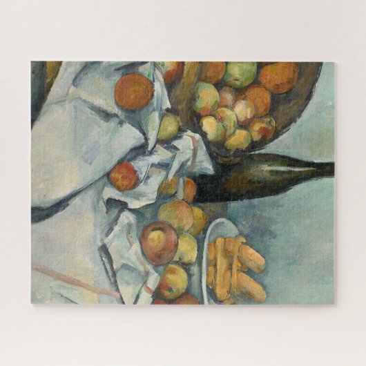 Cezanne Basket von Äpfeln Impressionistische Maler Puzzle (Horizontal)