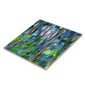 Cezanne - Berühmtes Gemälde im Wald Fliese (Seite)