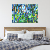 Cezanne - Berühmtes Gemälde im Wald Leinwanddruck (Insitu (Schlafzimmer))