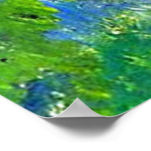 Cezanne - Berühmtes Gemälde im Wald Poster (Ecke)