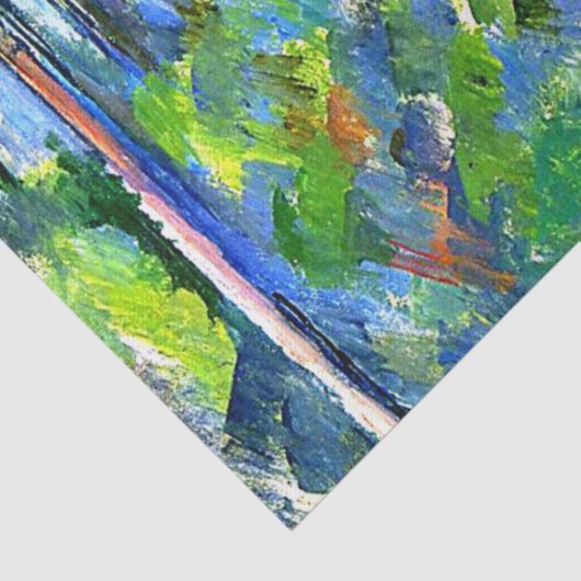 Cezanne - Berühmtes Gemälde im Wald Seidenpapier (Detail)