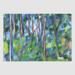 Cezanne - Berühmtes Gemälde im Wald Seidenpapier