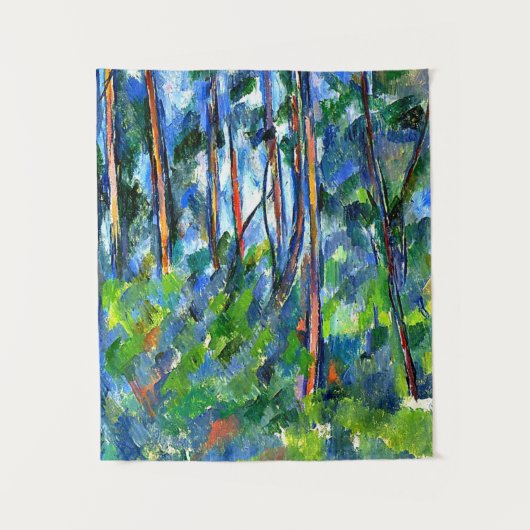 Cezanne - Berühmtes Gemälde im Wald Wandteppich (Vorderseite)