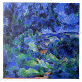 Cezanne - Blaue Landschaft Fliese (Vorderseite)