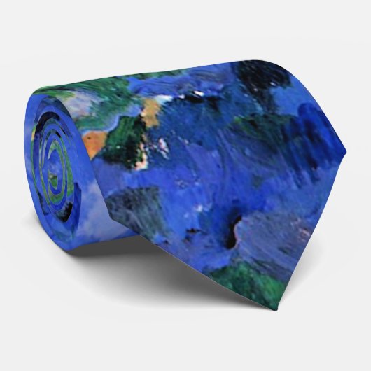 Cezanne - Blaue Landschaft Krawatte (Gerollt)
