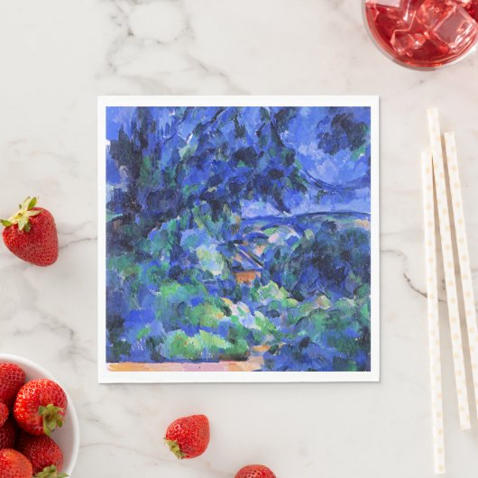 Cezanne - Blaue Landschaft Serviette (Beispiel)