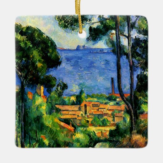 Cezanne - Blick auf l'Estaque, Keramikornament (Vorderseite)