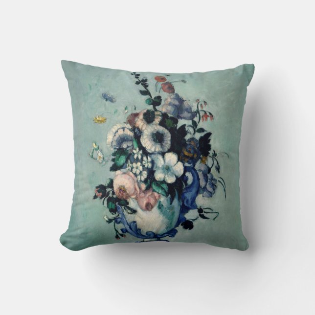 Cezanne Blume Fine Art Throw Kissen (Vorderseite)