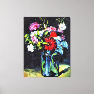 Cezanne - Blumen in einer Vase, feine Kunstmalerei Leinwanddruck