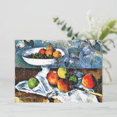 Cezanne - Compotier, Glas und Apple Karte (Stehend Vorderseite)