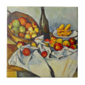 Cezanne, das der Korb der Äpfel mit Ziegeln decken Fliese (Vorderseite)