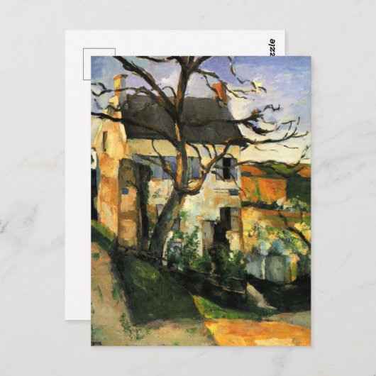 Cezanne - Das Haus und der Baum Postkarte (Vorne/Hinten)
