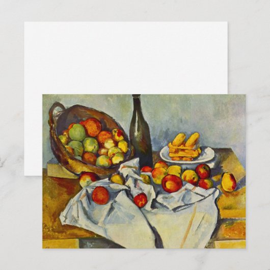 Cezanne Der Korb der Äpfel Postkarte (Vorne/Hinten)