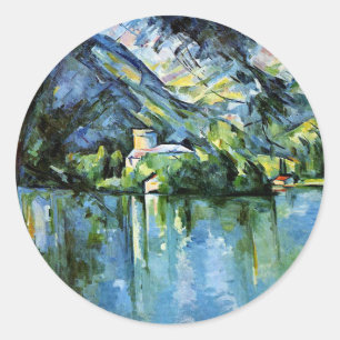 Cezanne - Der Lac d'Annecy Runder Aufkleber