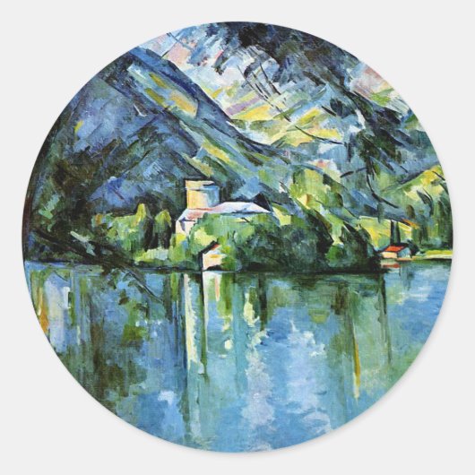 Cezanne - Der Lac d'Annecy Runder Aufkleber (Vorderseite)