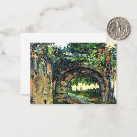 Cezanne - Der Vault, Kunstmalerei Mitteilungskarte (Vorderseite/Rückseite Beispiel)