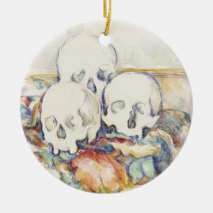 Cezanne Die drei Schädel Vintage Kunstposter Druck Keramik Ornament