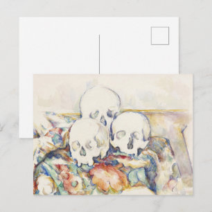 Cezanne Die drei Schädel Vintage Kunstposter Druck Postkarte