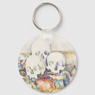 Cezanne Die drei Schädel Vintage Kunstposter Druck Schlüsselanhänger