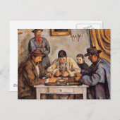 Cezanne - Die Kartenspieler, 1892 Postkarte (Vorne/Hinten)