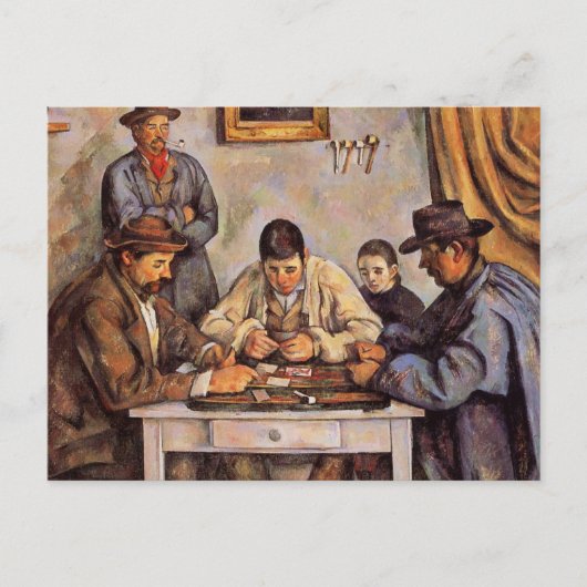 Cezanne - Die Kartenspieler, 1892 Postkarte (Vorderseite)