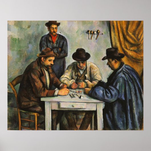 Cézanne - Die Kartenspieler 1893 Poster (Vorne)