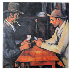 Cezanne - Die Kartenspieler (2) Fliese