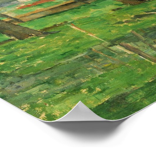 Cézanne - Die seltsamen Bäume im Jas de Bouffan Poster (Ecke)