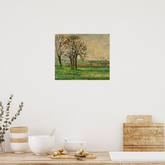 Cézanne - Die seltsamen Bäume im Jas de Bouffan Poster (Küche)
