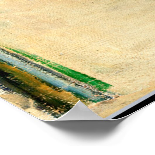 Cezanne - Dorfplatz, schöne Kunst Poster (Ecke)