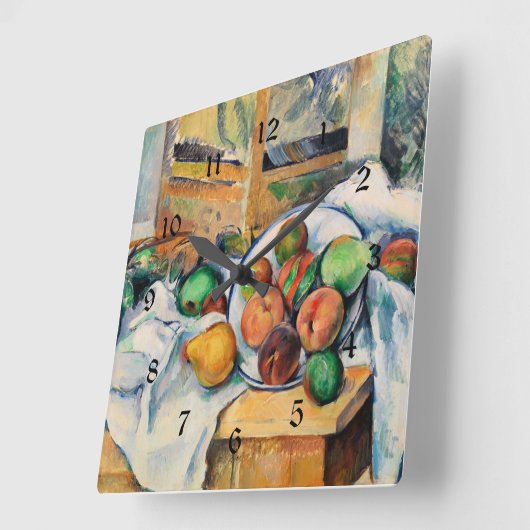 Cezanne - Ecktisch Quadratische Wanduhr (Winkel)