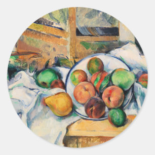 Cezanne - Ein Ecktisch Runder Aufkleber