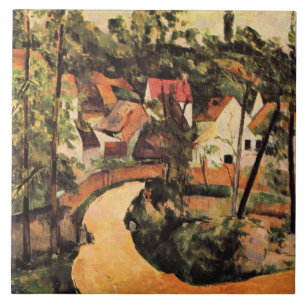 Cezanne - Eine Kurve der Straße Fliese