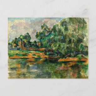 Cezanne - Flussufer Postkarte
