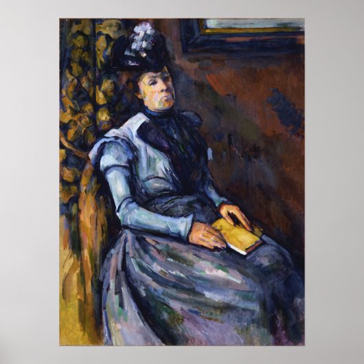 Cézanne - Frau im Blauen Poster (Vorne)
