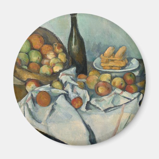 Cezanne Friut Apfel Impressionist Malerei Magnet (Vorne)