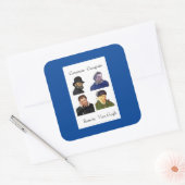 Cezanne, Gauguin, Renoir, Van Gogh Quadratischer Aufkleber (Umschlag)