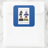 Cezanne, Gauguin, Renoir, Van Gogh Quadratischer Aufkleber (Tasche)