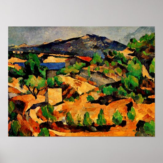 Cezanne - Gebirge aus L'Estaque Poster (Vorne)